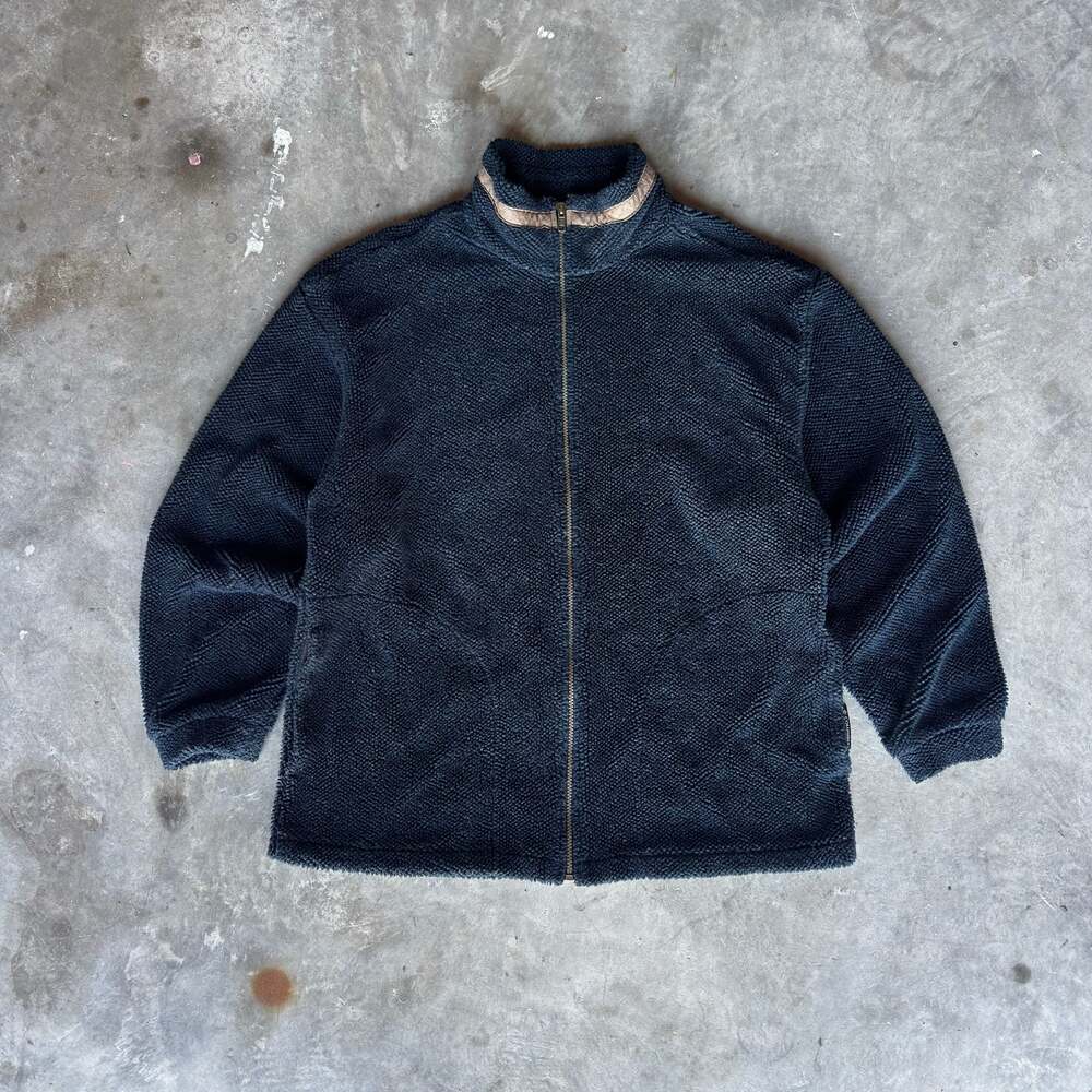 Vintage 90s Columbia deep pile blue fleece zip up